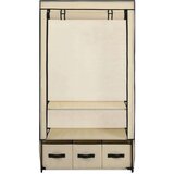  Garderobna omara krem 87x49x159 cm iz blaga, (20824515) | Shoptok.si