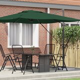 vidaXL Kantilever Roma Parasol Zeleni 286x285x265 cm Aluminij | Shoptok.si