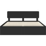  Konstrukcija postelje Črna 200 x 200 cm Masivno borovo les, (5000103036) | Shoptok.si