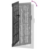  Vrtna vrata Crna 110 x 180 cm Čelik s prahom premazan | shoptok.hr