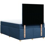 vidaXL Box spring postelja z vzmetnico modra 120x190 cm blago, (21308469) | Shoptok.si