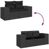  7-dijelni set vrtnih sofa od poliratana s jastucima crni | shoptok.hr