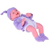  Sretna beba lutka u ljubičastom džemperu i šeširu, 40 cm | shoptok.hr