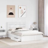  Postelja s shranjevanjem Bela 140 x 200 cm Konstruiran les, (5000106473) | Shoptok.si