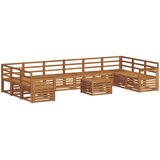  Set vanjskih sofa 11 pcs Prirodna Čvrsto drvo akacije | shoptok.hr