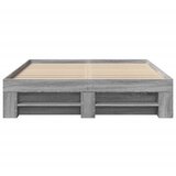  Okvir kreveta siva boja hrasta 135 x 190 cm konstruirano drvo | shoptok.hr