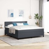  Vzmetnica z osnovo z vzmetnico & LED temno siva super king žametna tkanina, (22083171) | Shoptok.si