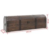  Škrinja za pohranu u starinskom stilu 120x30x40 cm masivno drvo | shoptok.hr