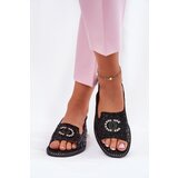 S. BARSKI Leather Sandals With Decoration On Flat Heel S.Barski | Shoptok.si