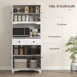  Samostojeći kuhinjski ormarić s radnom pločom za mikrovalnu pećnicu aparat za kavu ormariće staklena vrata bijela | shoptok.hr