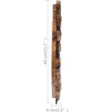 vidaXL Zidno ogledalo od tikovine 40 cm okruglo | shoptok.hr