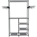  Za odjeću od čelika i netkane tkanine 87x44x158 cm crni | shoptok.hr