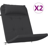  Jastuci za stolicu Adirondack 2 kom crni od tkanine Oxford | Eponuda.com
