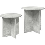  Set pomoćnih stolića 2 pcs Betonska siva Konstrukcijsko drvo | shoptok.hr