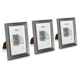 Casa Chic Lancaster, okvir za slike, pravokoten, komplet treh okvirjev, za fotografije 17 x 12 cm, mat, les | Shoptok.si