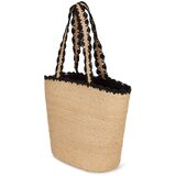 Karl Lagerfeld Torba za na plažo 'Scallop Beach' bež / črna | Shoptok.si