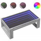 Maison Chic Klubska mizica - kavna mizica - Nizka mizica z neskončnimi LED siva sonoma 90x53x30 cm, (21752366) | Shoptok.si