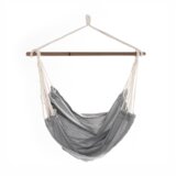 Kondela Viseči gugalni stol, bel/siv, LINDO NEW | Shoptok.si