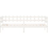  Dnevni ležaj bijeli 90 x 200 cm od masivne borovine | shoptok.hr