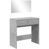  The Living Store Toaletna mizica z ogledalom betonsko siva 80x39x80 cm - Toaletna Mizica, (21500565) | Shoptok.si