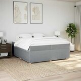  Krevet s oprugama i madracem svjetlosivi 200 x 200cm od tkanine | shoptok.hr