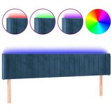 Maison Chic led posteljno vzglavje - vzglavna omarica - nočna omarica temno modro 183x16x78/88 cm žamet, (21708840) | Shoptok.si