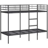 Krevet na kat bez madraca crni 75x190 cm čelik | Eponuda.com
