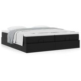  Otomanski okvir kreveta s madracima crni 180x200cm umjetna koža | shoptok.hr