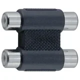 Cinch avdio adapter [2x cinch-vtičnica - 2x cinch-vtičnica] črne barve (20411461)