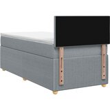  s box springom, madracem i LED-om Svjetlosiva Tkanina | shoptok.hr