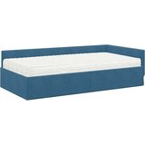  Kotni okvir postelje z matrico Drugo 2 pcs Modra Žamet, (5000123710) | Shoptok.si