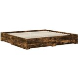  Konstrukcija postelje z vzglavjem Dimljeni oreh 200 x 200 cm, (5000103598) | Shoptok.si