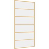  Drsna vrata zlata 102,5x205 cm prozorno ESG steklo in aluminij, (20983024) | Shoptok.si