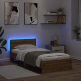  Krevetna konstrukcija s LED svjetlom Hrast artisan 80 x 200 cm | Shoptok.si