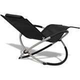  Vanjska geometrijska ležaljka za sunčanje čelična crno-siva | shoptok.hr