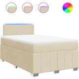 vidaXL Krevet box spring s madracem krem 120 x 190 cm od tkanine | shoptok.hr