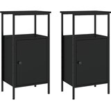  Noćni ormarići 2 kom crni 41 x 31 x 80 cm konstruirano drvo | shoptok.hr