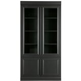 BePureHome Črna vitrina iz masivnega bora 110x215 cm Organize – Cene