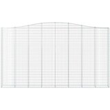  Lučne gabionske košare 2 kom 400x30x220/240cm pocinčano željezo | shoptok.hr