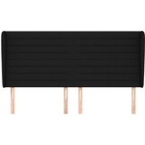  Uzglavlje s ušima crno 183x23x118/128 cm od tkanine | shoptok.hr