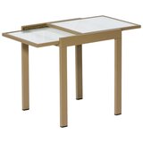 Gardenson Raztegljiva Vrtna Miza Ambia, Steklo, Aluminij, 65-130x65 | Shoptok.si
