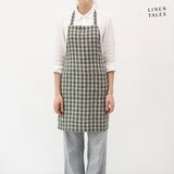 Linen Tales Lanen predpasnik Forest Green Gingham – Cene