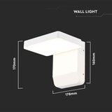  LED Spoljašnja zidna fleksibilna svetiljka LED/17W/230V IP65 4000K bela | Eponuda.com