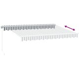 Tenda na ručno uvlačenje s LED antracit i bijela 350 x 250 cm | Eponuda.com