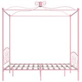  Okvir za krevet s baldahinom ružičasti metalni 180 x 200 cm | Eponuda.com