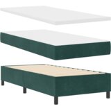  Postelja z vzmetnico z vzmetnico Temno zelena 90 x 200 cm Žamet, (5000128496) | Shoptok.si