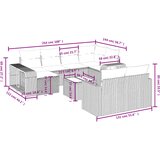  11-dijelni set vrtnih sofa od poliratana s jastucima crni | shoptok.hr