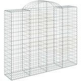  Obokane gabion košare 4 kosi 200x50x160/180 cm pocinkano železo | Shoptok.si