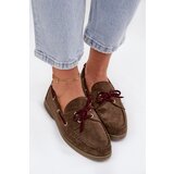 Boto Women's Loafers With Laces Dark Green Calivra | Shoptok.si