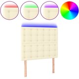  LED uzglavlje krem 90x5x118/128 cm od umjetne kože | shoptok.hr